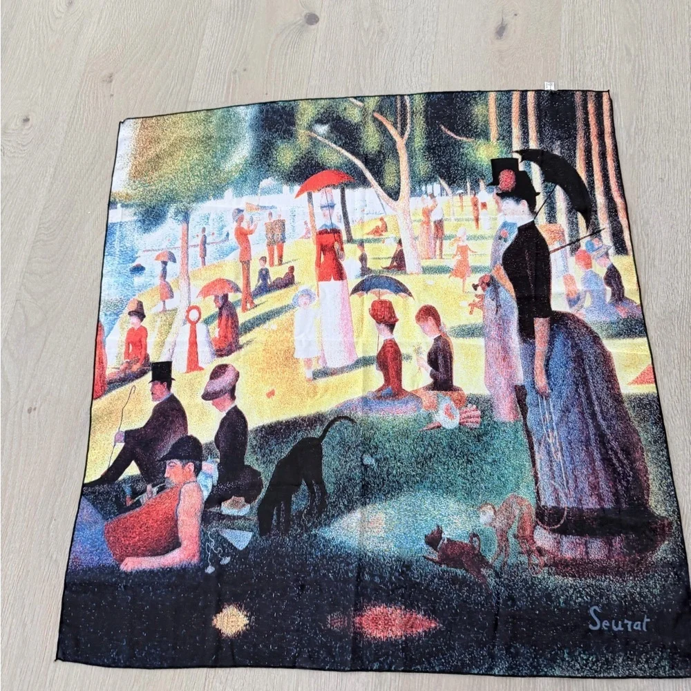 Colorful Vintage Bohemian Art Print Scarf 27,5*27,5